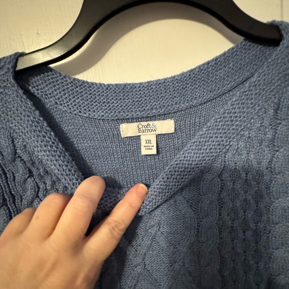 Croft & Barrow Light Blue Cable Knit Sweater. Simple yet elegant. - Picture 9 of 9